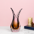 Prismvase Handblown Glass Decorative Vase & Showpiece - Brown